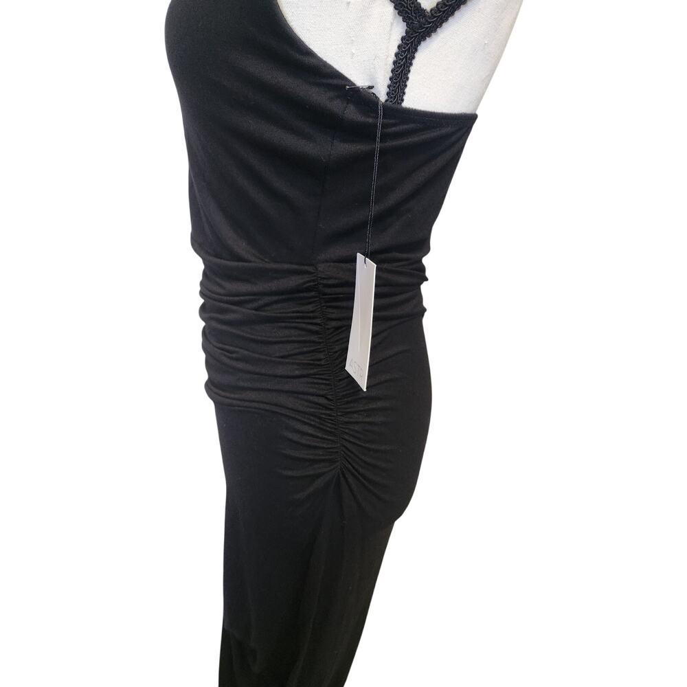 ASTR Asymmetrical Halter Black Super Soft Flattering Cocktail Dress Women Medium - Picture 7 of 12